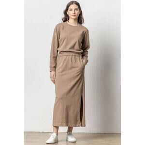 Lilla P Shrunken Sweatshirt in Shitake XS